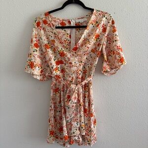 HYFVE Floral Wrap Mini Dress Size Small